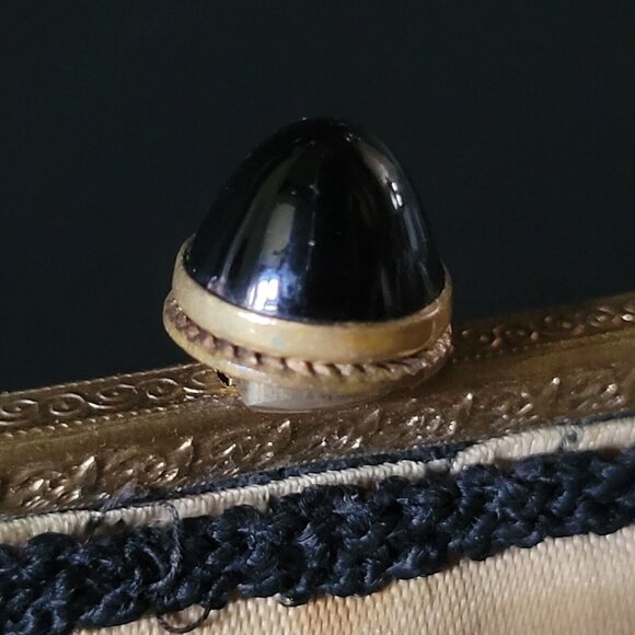 Vintage 1930's Needlepoint Petit-Point Tapestry Evening Purse - Picture 4 of 5